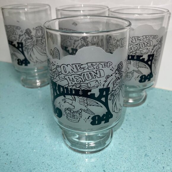 Krewe of Aquila Vintage 1984 Tall Drinking Glass Set of 4 New Orleans Mardi Gras - Picture 4 of 8